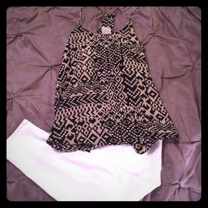 Black and Tan Aztec Razorback Tank