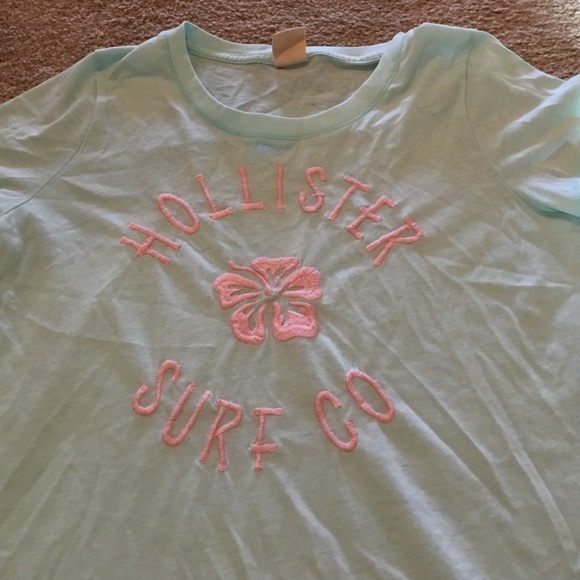 Light blue/turquoise Hollister short sleeve
