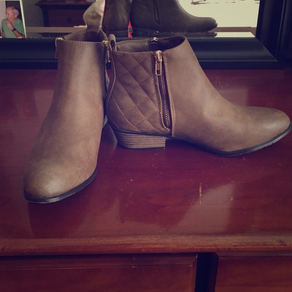 Brown ankle booties
