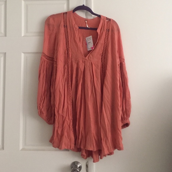 Salmon colored Free People dress