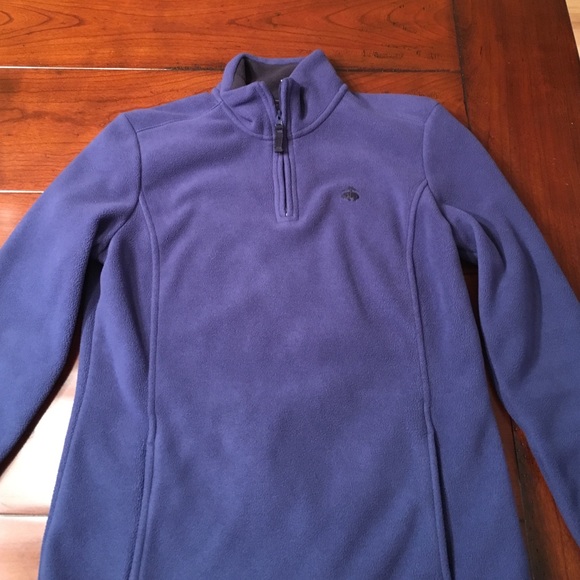 Blue fleece pullover