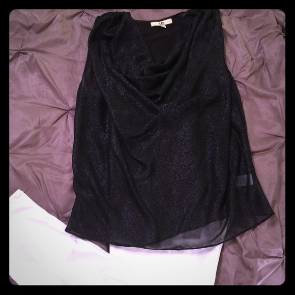 Sheer, Black, Shimmer Tank. NWOT.