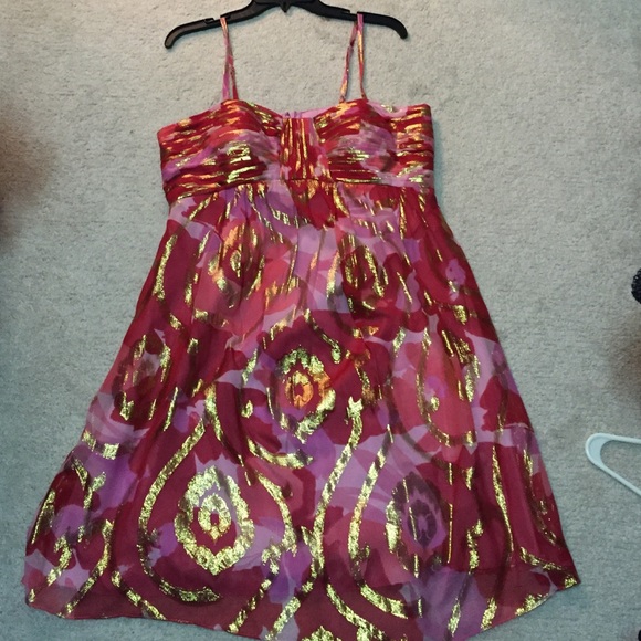 Pink and gold dress