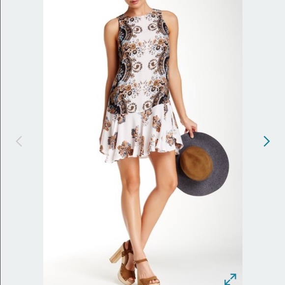 Free people Print Flouncy Hem Slip