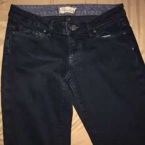 PAIGE SKINNY PETITE JEANS DARK BLUE SZ 26