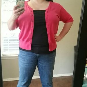 LOFT XL pink cardigan
