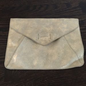 Gap leather clutch in gold