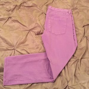 J. Crew Lavender Matchstick Jeans.