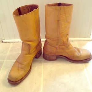 Frye Campus 12 L Banana Leather mid calf boots