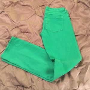 J. Crew Kelly Green Matchstick Jeans