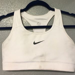 White Nike DriFit Sports bra