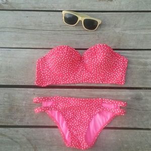 Abercrombie strapless polka dot bikini