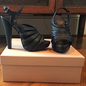 Miu Miu strappy platform sandal black sz 8.5.