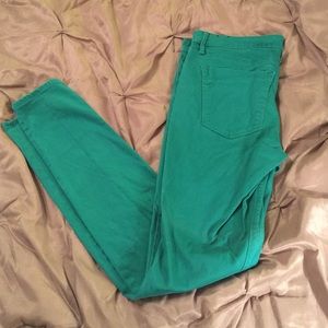 Express Emerald Green Stretch Skinny Jean