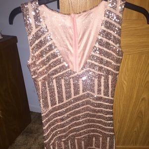 gold sequence dress