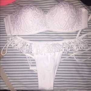 white lace bathing suit- not vs
