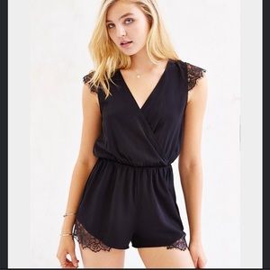 Kimchi Blue Black Silky Romper