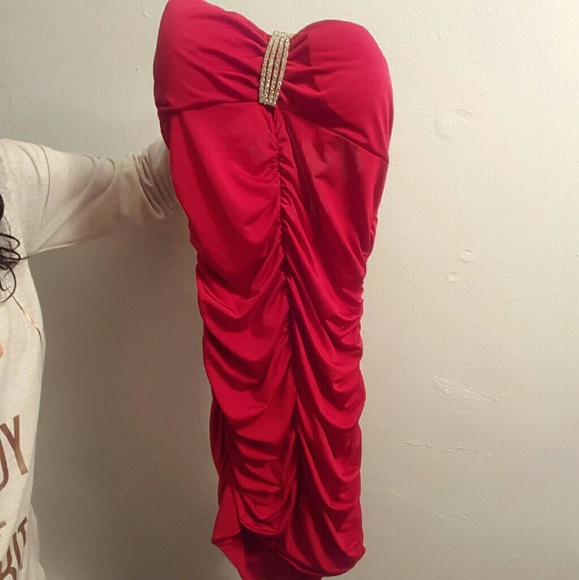 Strapless Sexy Red Dress