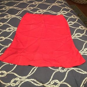 Solid Pink Linen Side zip skirt