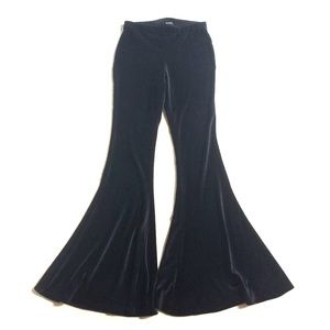 Velvet Stretchy Bell Bottom Pants