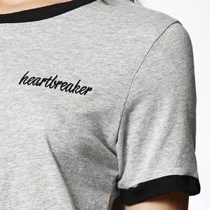 Kendall and Kylie Heartbreaker Embroidered Tee