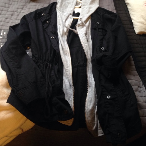 Forever 21 Hooded Cargo Jacket