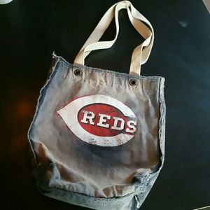 Cincinnati REDS Distressed Denim Tote