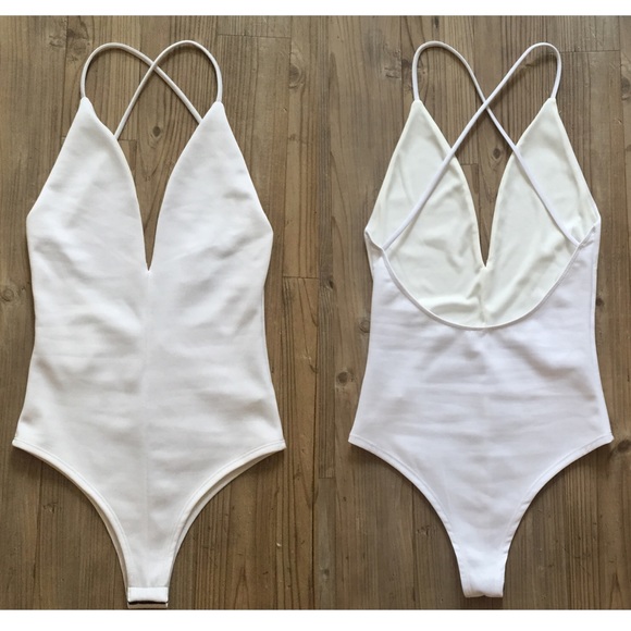 🔸Restocked: "Make You Miss Me Bodysuit in White" - Picture 3 of 4