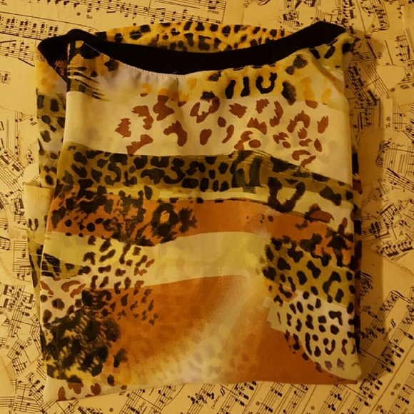 Animal print silky top