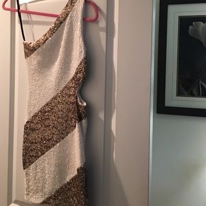 One shoulder cut out dress