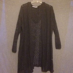 Knitted hooded sweater