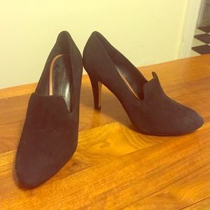 Black velvet booties