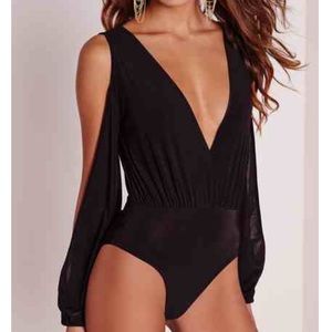 ⭐️MOVING SALE⭐️Deep V Black Body Suit