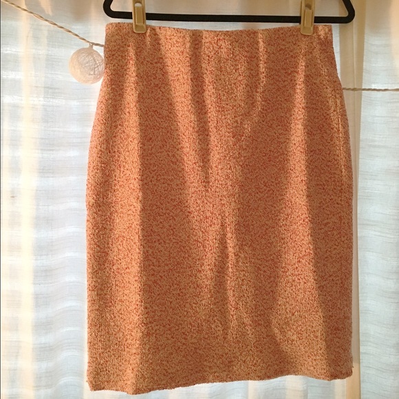 Pink Tweed Ann Taylor Pencil Skirt