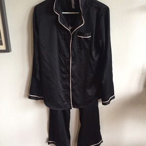 FLAWLESS: WULT w black and pink piping pajama set