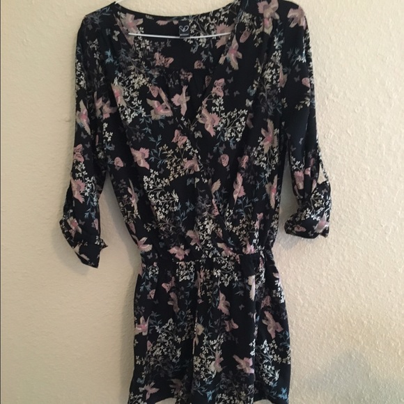 Floral long sleeve romper