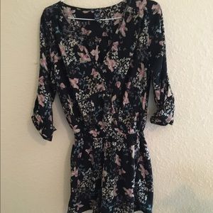 Floral long sleeve romper