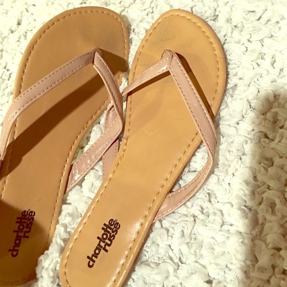 Nude strap Charlotte Russe flip flops