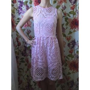 NWOT Urban Outfitters Pink Lace Overlay Dress