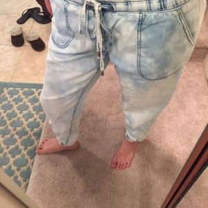 Acid wash joggers