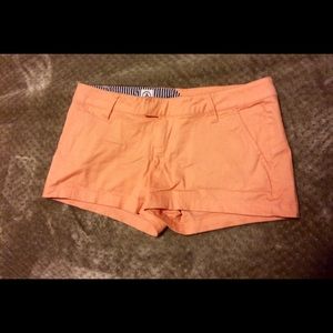 Peach volcom shorts