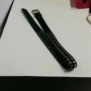 Black Belt with Silver Buckle