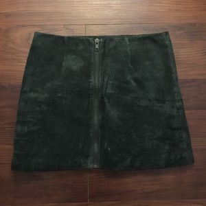 Suede skirt