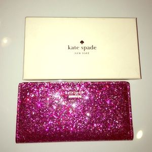 MultiPink Sparkle Wallet. Kate Spade. Never used.