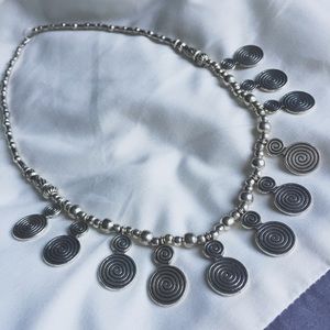 Silver statement necklace