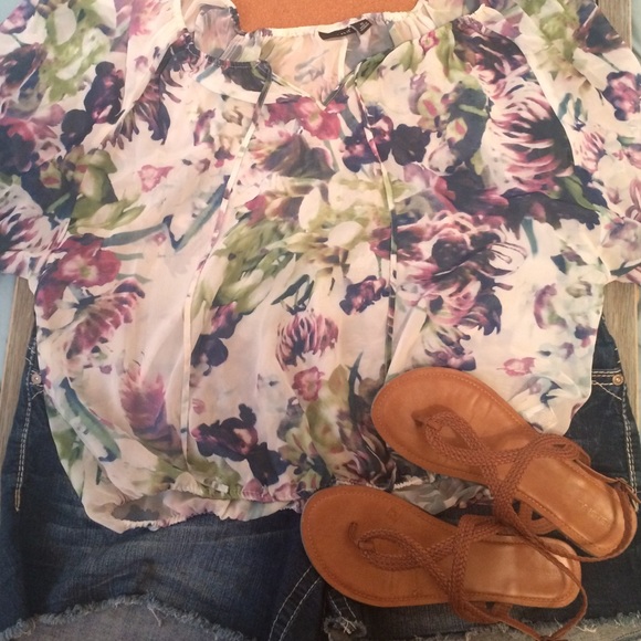 Sheer Floral Top
