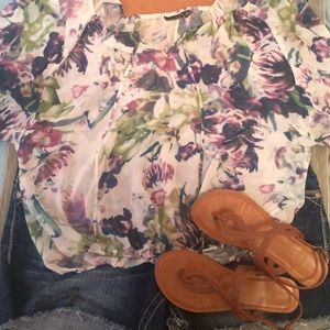 Sheer Floral Top