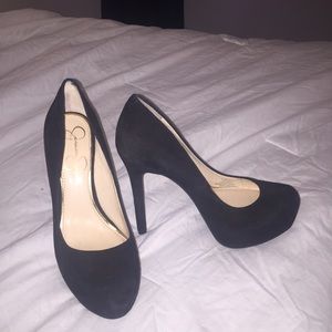 Black Suede Jessica Simpson Pumps