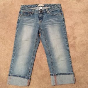 Cropped Jean Capri Pants