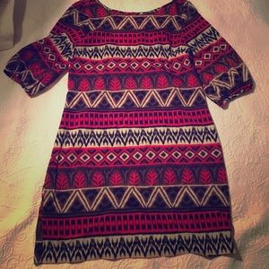 Tribal patterned dress. easy to slip on and go!
